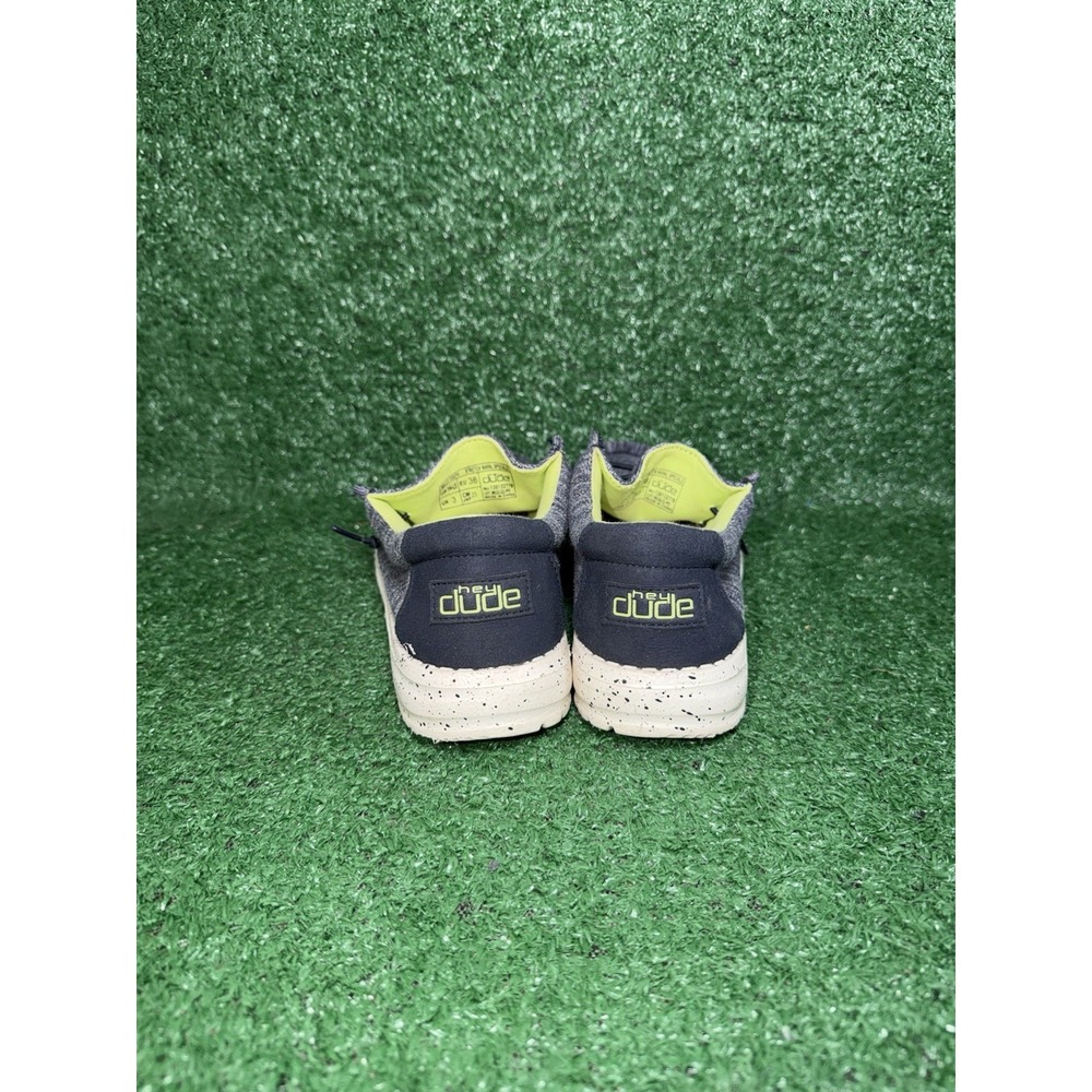 Hey Dude Shoes Boys Size‎ 4 Womens Size 5 Wally Blue Slip On Comfort Sneakers - Picture 7 of 9